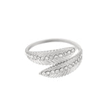 Silver feather ring
