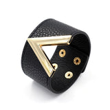 Black Avalon Cuff Bracelet on its side