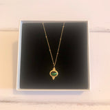 Green Sundar Necklace in box