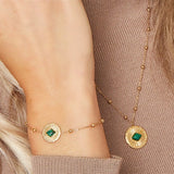 Green Metanoia Bracelet with necklace