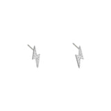 Silver Lightning stud earrings II 
