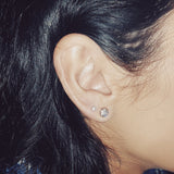 Pave Earrings on ear